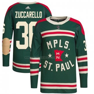 Camiseta Hockey Minnesota Wild Mats Zuccarello Autentico 2022 Winter Classic Verde