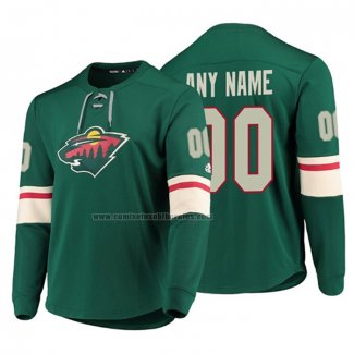 Camiseta Hockey Minnesota Wild Personalizada Platinum Verde