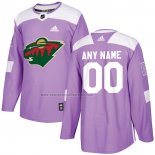 Camiseta Hockey Minnesota Wild Personalizada Violeta