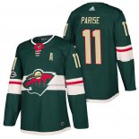 Camiseta Hockey Minnesota Wild Zach Parise Autentico Primera 2018 Verde