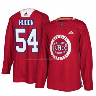 Camiseta Hockey Montreal Canadiens Charles Hudon New Season Practice Rojo