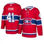 Camiseta Hockey Montreal Canadiens Paul Byron Autentico Primera Rojo