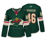 Camiseta Hockey Mujer Minnesota Wild Jarojo Spurgeon Autentico Jugador Verde