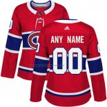 Camiseta Hockey Mujer Montreal Canadiens Personalizada Primera Rojo