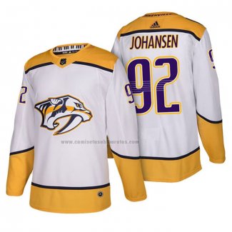 Camiseta Hockey Nashville Predators Ryan Johansen Autentico Segunda 2018 Blanco