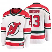 Camiseta Hockey New Jersey Devils Nico Hischier Alterno Breakaway Blanco