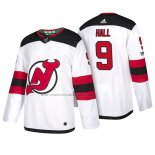 Camiseta Hockey New Jersey Devils Taylor Hall 2018 Blanco