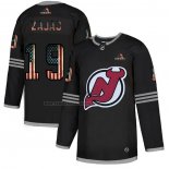 Camiseta Hockey New Jersey Devils Travis Zajac 2020 USA Flag Negro