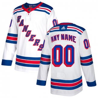 Camiseta Hockey New York Rangers Personalizada Segunda Blanco