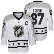 Camiseta Hockey Nino 2017 All Star Pittsburgh Penguins Sidney Crosby Blanco