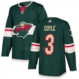 Camiseta Hockey Nino Minnesota Wild Charlie Coyle Primera Autentico Verde