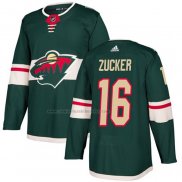 Camiseta Hockey Nino Minnesota Wild Jason Zucker Primera Autentico Verde