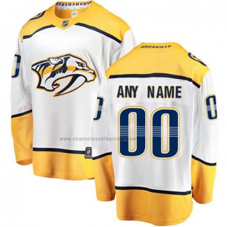 Camiseta Hockey Nino Nashville Predators Personalizada Segunda Blanco