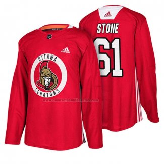 Camiseta Hockey Ottawa Senators Mark Stone New Season Practice Rojo