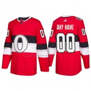 Camiseta Hockey Ottawa Senators Personalizada Autentico 2017 100 Classic Rojo