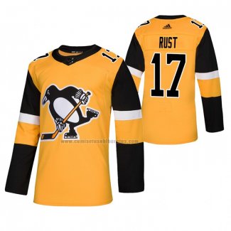 Camiseta Hockey Pittsburgh Penguins Bryan Rust Alterno Autentico Oro