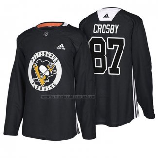 Camiseta Hockey Pittsburgh Penguins Sidney Crosby New Season Practice Negro