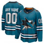 Camiseta Hockey San Jose Sharks Primera Breakaway Personalizada Verde