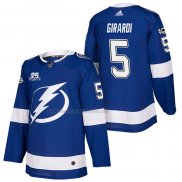 Camiseta Hockey Tampa Bay Lightning Dan Girardi Autentico Primera 2018 Azul