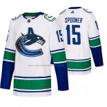 Camiseta Hockey Vancouver Canucks Ryan Spooner Segunda Autentico Blanco