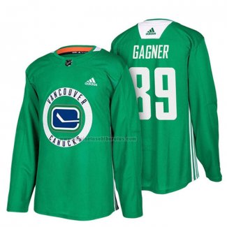 Camiseta Hockey Vancouver Canucks Sam Gagner New Season Practice Verde