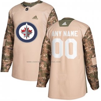 Camiseta Hockey Winnipeg Jets Personalizada Autentico 2017 Veterans Day Camuflaje