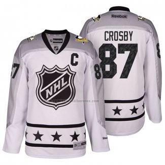 Camiseta Hockey 2017 All Star Pittsburgh Penguins Sidney Crosby Blanco