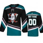 Camiseta Hockey Anaheim Ducks Personalizada Alterno Negro