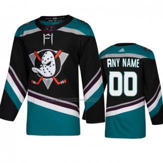 Camiseta Hockey Anaheim Ducks Personalizada Alterno Negro