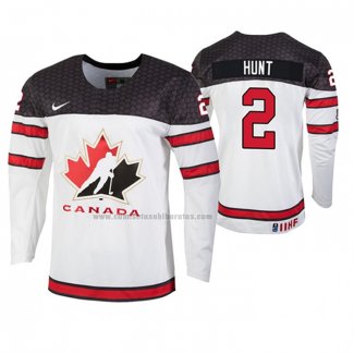 Camiseta Hockey Canada Daemon Hunt 2019 Hlinka Gretzky Cup Blanco