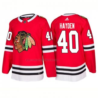 Camiseta Hockey Chicago Blackhawks John Hayden 2018 Rojo