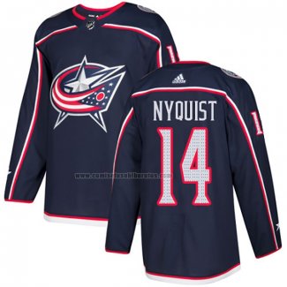 Camiseta Hockey Columbus Blue Jackets Gustav Nyquist Primera Autentico Azul