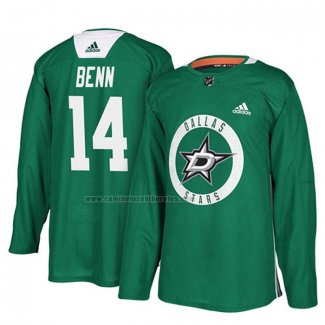 Camiseta Hockey Dallas Stars Jamie Benn New Season Practice Verde