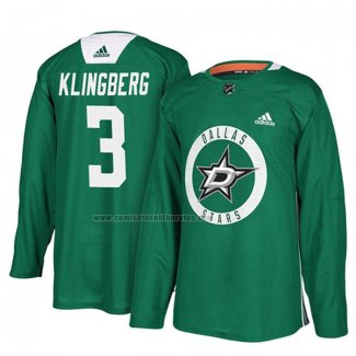 Camiseta Hockey Dallas Stars John Klingberg New Season Practice Verde