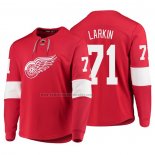 Camiseta Hockey Detroit Red Wings Dylan Larkin Platinum Rojo