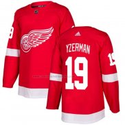 Camiseta Hockey Detroit Red Wings Steve Yzerman Primera Autentico Stitched Rojo