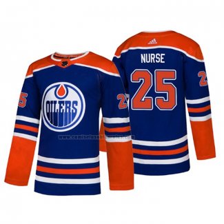 Camiseta Hockey Edmonton Oilers Darnell Nurse Alterno Autentico Azul