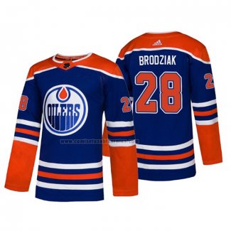 Camiseta Hockey Edmonton Oilers Kyle Brodziak Alterno Autentico Azul