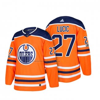 Camiseta Hockey Edmonton Oilers Milan Lucic 2018 Naranja