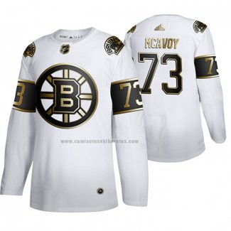 Camiseta Hockey Golden Edition Boston Bruins Charlie Mcavoy Limited Blanco