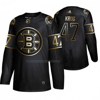 Camiseta Hockey Golden Edition Boston Bruins Torey Krug Autentico Negro