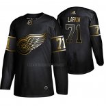 Camiseta Hockey Golden Edition Detroit Red Wings Dylan Larkin Autentico Negro