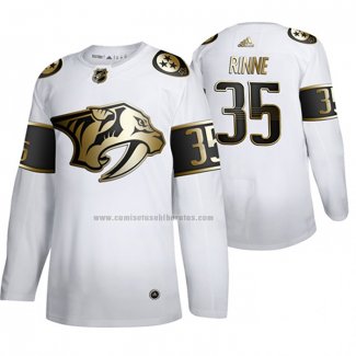 Camiseta Hockey Golden Edition Nashville Predators Pekka Rinne Limited Blanco