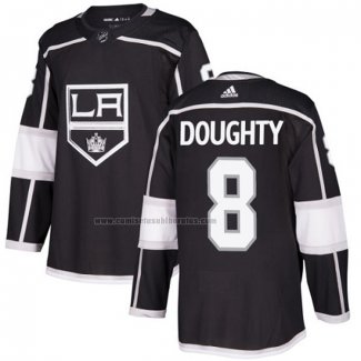 Camiseta Hockey Los Angeles Kings Drew Doughty Primera Autentico Negro