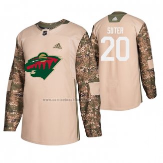 Camiseta Hockey Minnesota Wild Ryan Suter Veterans Day Camuflaje