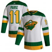 Camiseta Hockey Minnesota Wild Zach Parise Reverse Retro Autentico 2020-21 Blanco