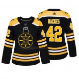 Camiseta Hockey Mujer Boston Bruins David Backes Autentico Jugador Negro