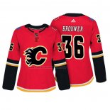 Camiseta Hockey Mujer Calgary Flames Troy Brouwer Autentico Jugador Rojo