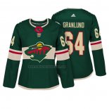 Camiseta Hockey Mujer Minnesota Wild Mikael Granlund Autentico Jugador Verde