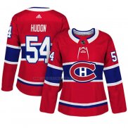 Camiseta Hockey Mujer Montreal Canadiens Charles Hudon Autentico Jugador Rojo